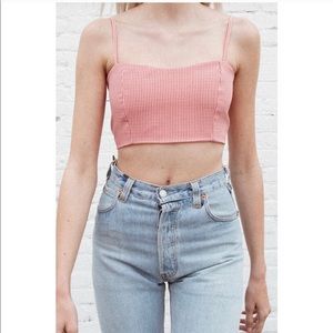 Brandy Melville Red/White gingham crop top. NWOT